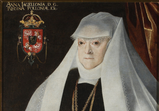 Portret królowej Anny Jagiellonki w białym welonie