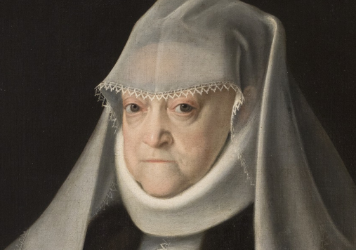Portret królowej Anny Jagiellonki w białym welonie