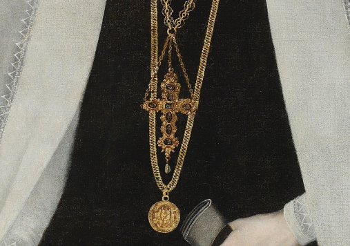 Portret królowej Anny Jagiellonki w białym welonie
