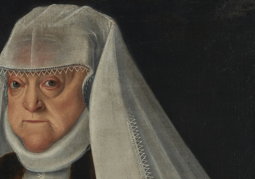 Portret królowej Anny Jagiellonki w białym welonie